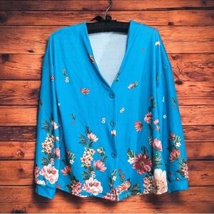 MISS LOOK FLORAL CARDIGAN SIZE SMALL